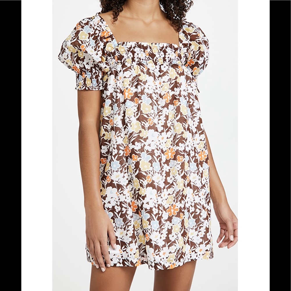 TORY BURCH SMOCKED MINI DRESS IN LUCKY MEADOW NWT SZ XL